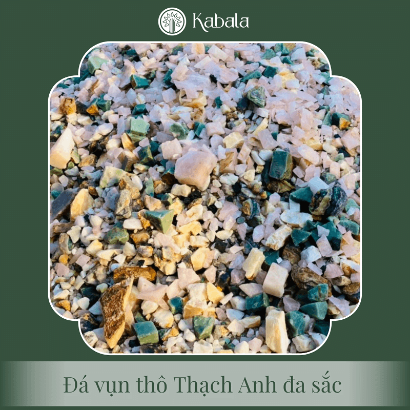 5kg Đá Vụn Thô Thạch Anh Đa Sắc Trấn Trạch, Trải Nền Móng Nhà - Hàng Loại 1