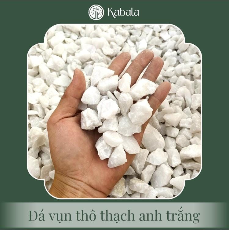 5kg Đá Thạch Anh Trắng Vụn Thô Trấn Trạch, Trải Nền Móng Nhà - Hàng Loại 1